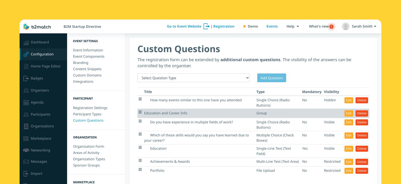 Custom Questions